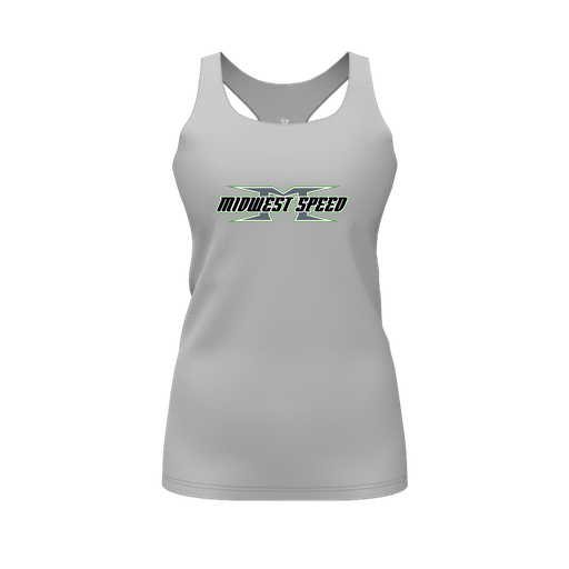 [FT0TRBGY-FYS-LOGO1] Decker Racerback Tank Top (Female Youth S, Gray, Logo 1)