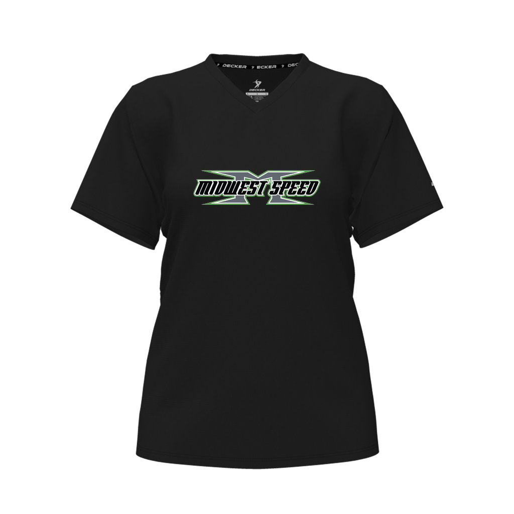 [CUS-DFW-TEES-PER-CNK-LSL-BLK-FYXS-LOGO1] Decker Performance T-Shirt (Crew Neck, Long Sleeve, Black, Female Youth XS, Logo 1)