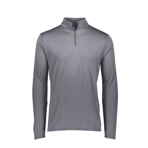 [FTLQFLGY-AS-LOGO2] Decker Men's Flex-Lite 1/4 Zip Shirt (Adult S, Gray, Logo 2)