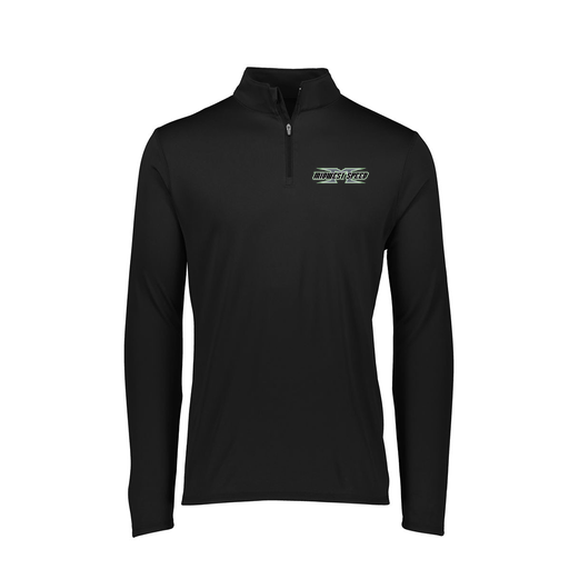 [FTLQFLBK-FAXS-LOGO1] Ladies Flex-Lite 1/4 Zip Shirt (Female Adult XS, Black)