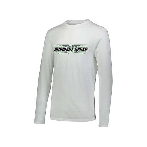 [FTLCUBWH-AXS-LOGO1] Decker Men's Tri-Blend T-Shirt - Long Sleeve (Adult XS, White)