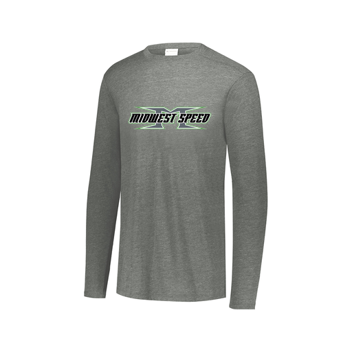 [FTLCUBGY-AXS-LOGO1] Decker Men's Tri-Blend T-Shirt - Long Sleeve (Adult XS, Gray)