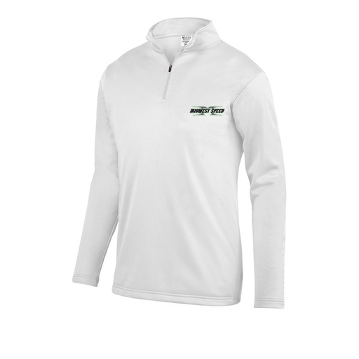 [FOLQFFWH-AS-LOGO1] Decker Men's FlexFleece 1/4 Zip (Adult S, White)