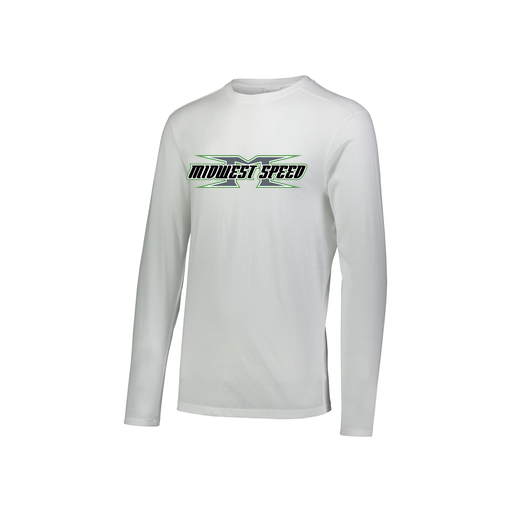[FTLCUBWH-YS-LOGO1] Decker Youth Tri-Blend T-Shirt - Long Sleeve (Youth S, White)
