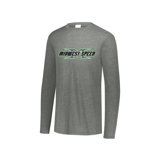 [FTLCUBGY-YS-LOGO1] Decker Youth Tri-Blend T-Shirt - Long Sleeve (Youth S, Gray)