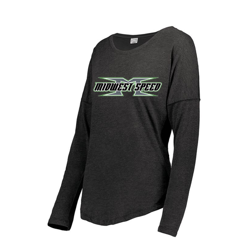 [3077.K94.S-LOGO1] Ladies LS Ultra-blend T-Shirt (Female Adult S, Black)